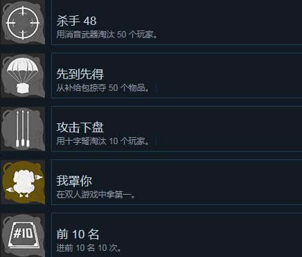 吃鸡Steam成就