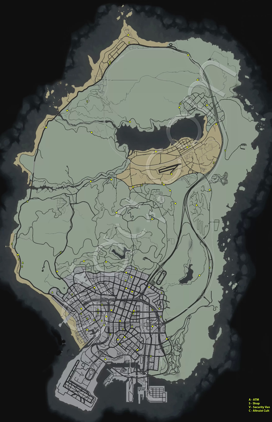 GTA5(�����Գ�5)�������ȫ����+��ͼλ�õص�