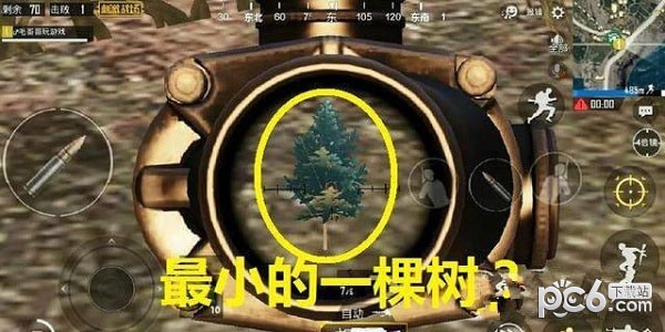绝地求生刺激战场最小的树在什么地方里